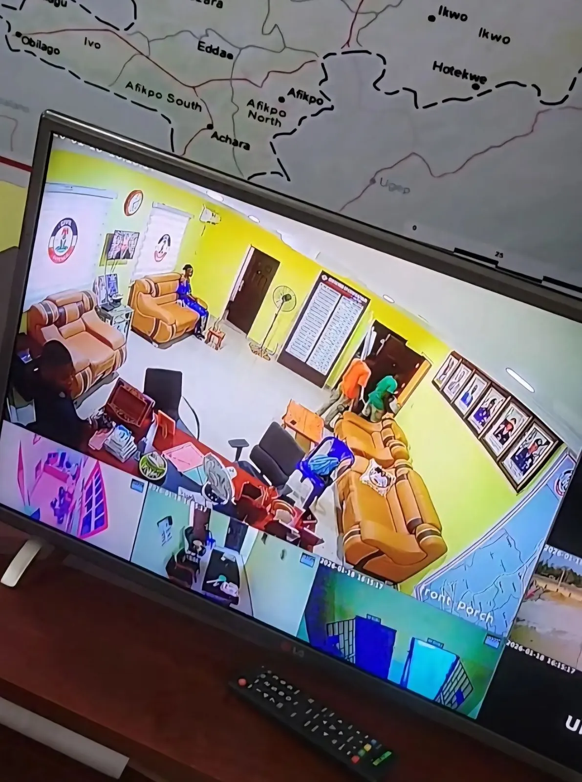 CCTV multi-camera surveillance monitoring, NSCDC