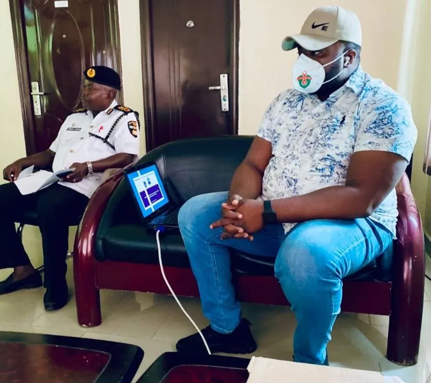 Field visit with NSCDC officer on biometric systems
